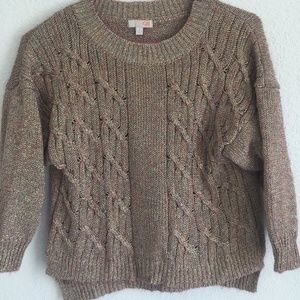 Gianni Bini Gold Cropped Sweater top